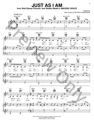 Just as I Am piano sheet music cover